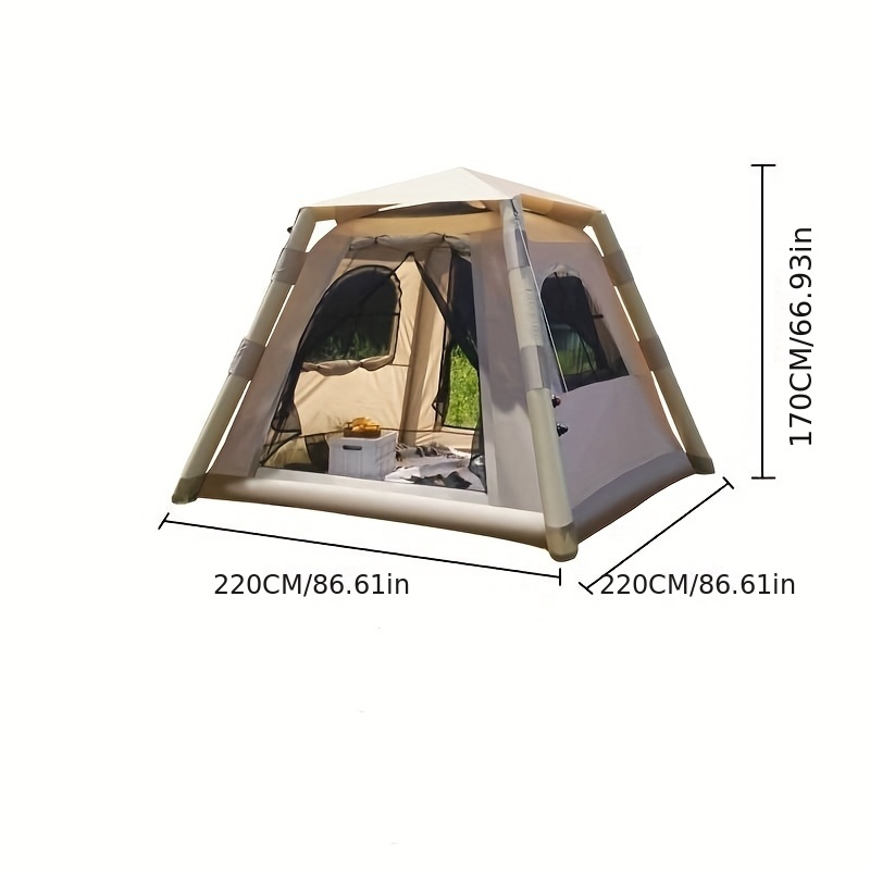 Inflatable Tent Outdoor Tent 2-4-person Tent Quick-opening Tent Inflatable Tent Hut Tent Camping Portable Tent Windproof Tent Family Party Tent Pop-up Tent Shading And Waterproof Tent Camping Tent - Image 10