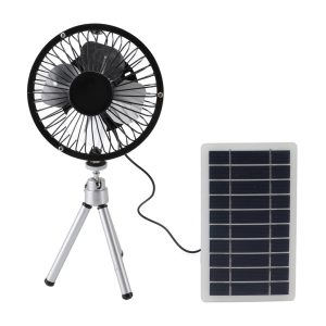 10W Solar Panel Exhaust Fan Monocrystalline Silicon Solar Powered Ventilator Fan Kit With Stand For Pet House Chicken Coop RV Greenhouse