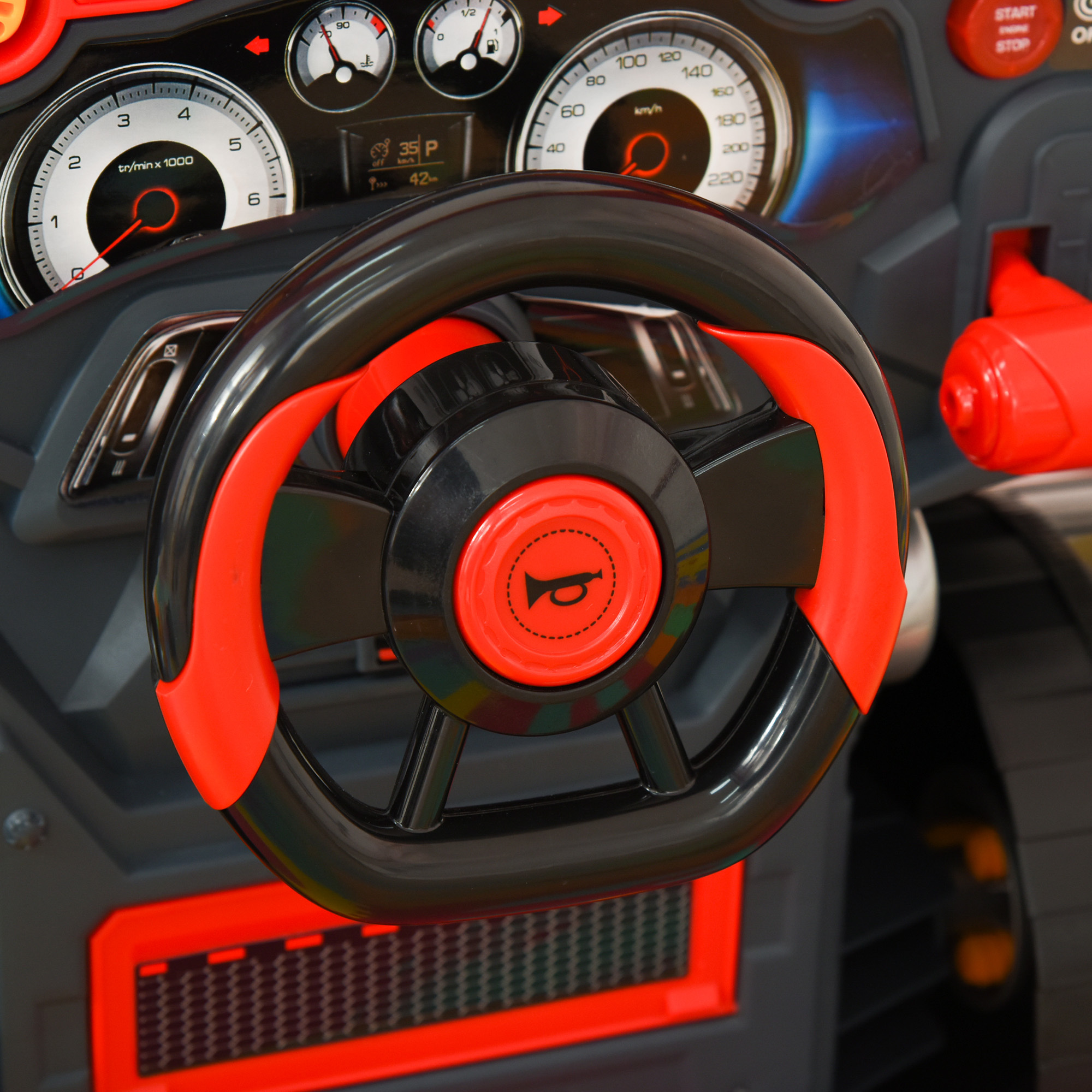 Mechanic Kids Truck Engine Toy Set, Car Service Play Set, Red - Image 3