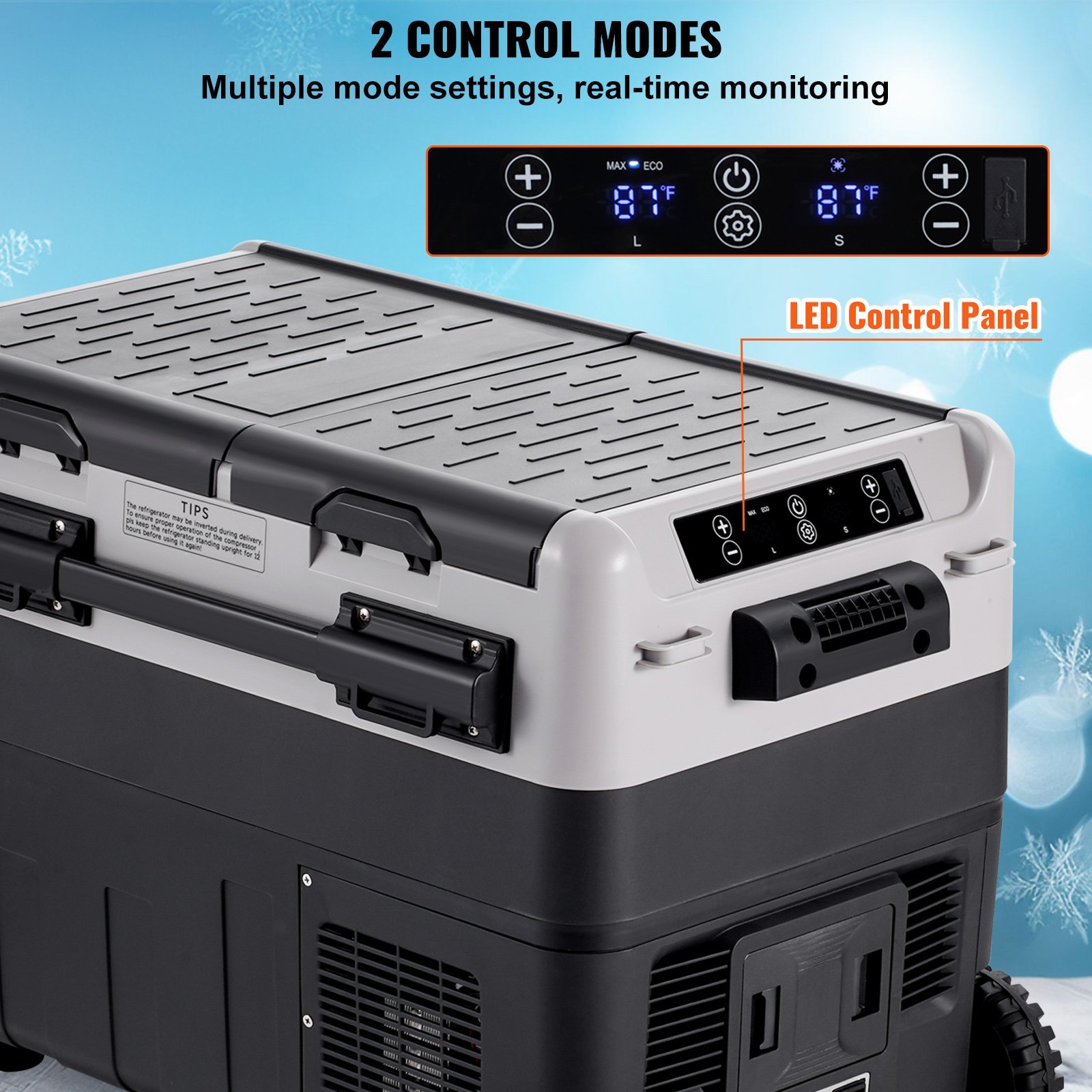 Portable Car Refrigerator Freezer Compressor 50 L Dual Zone For Home Car - Image 4
