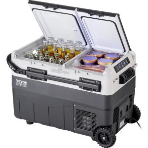 Portable Car Refrigerator Freezer Compressor 50 L Dual Zone For Home Car