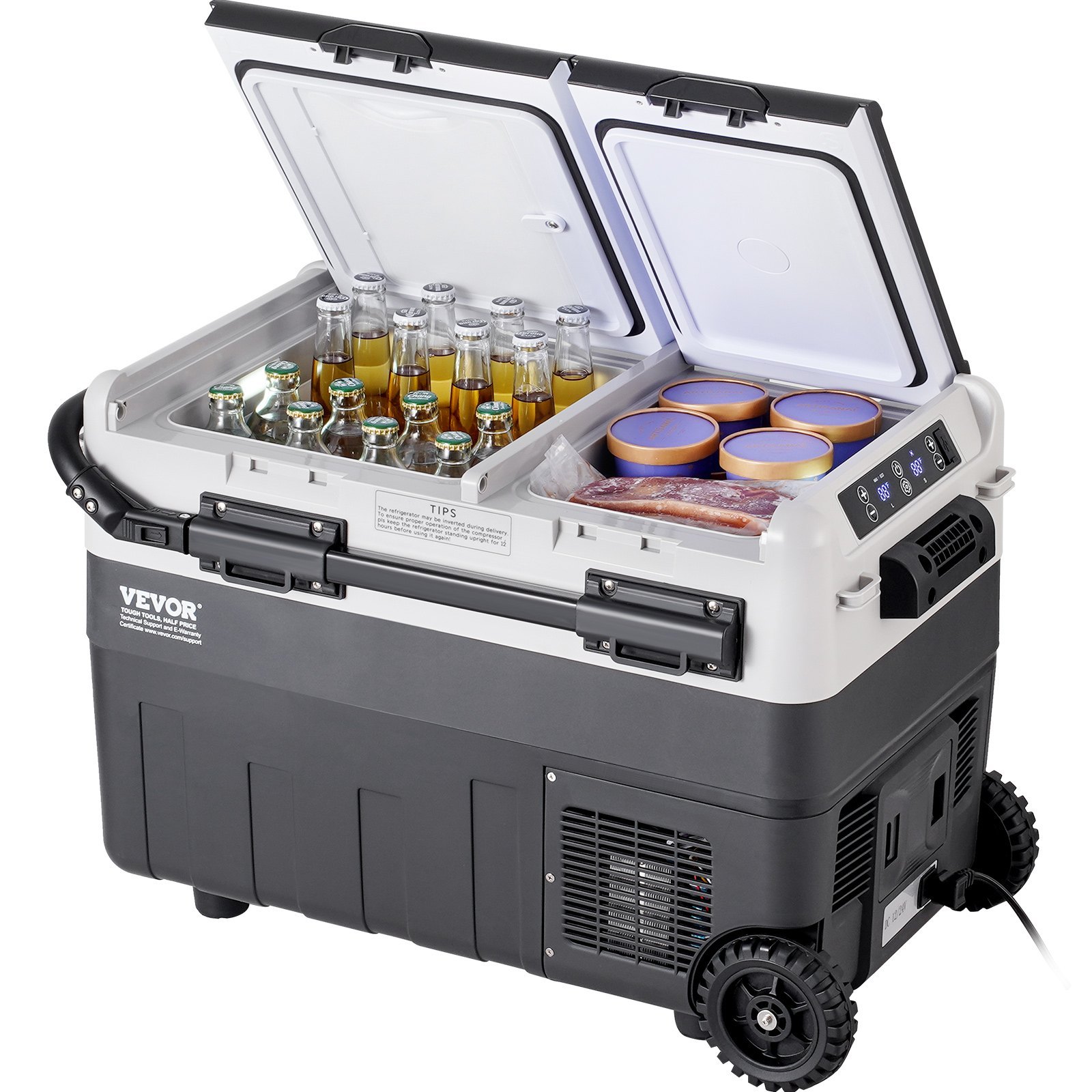 Portable Car Refrigerator Freezer Compressor 50 L Dual Zone For Home Car