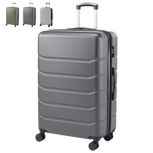 Hard Shell Carry On Suitcase, ABS Spinner Wheel Luggage, Lightweight And Expandable Rolling Travel Bag
