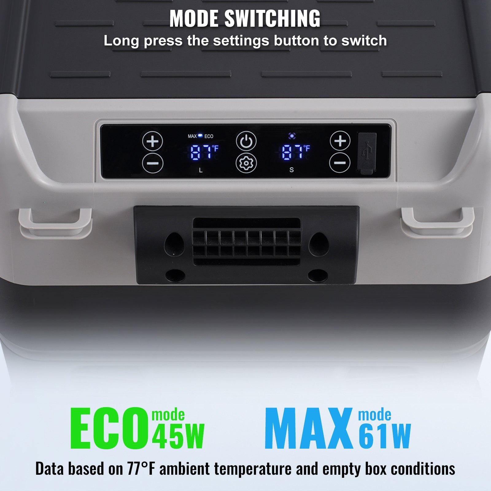 Portable Car Refrigerator Freezer Compressor 50 L Dual Zone For Home Car - Image 2