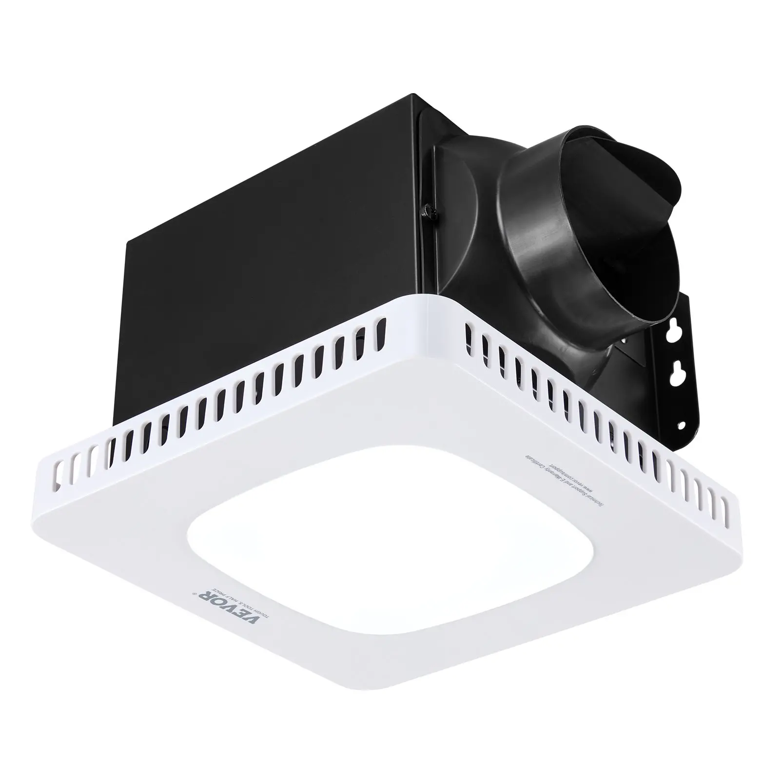 VEVOR Bathroom Exhaust Fan with LED Light, 110 CFM Bathroom Vent Three Gear Color Temp, 1.5 Sones Low-Noise, Premium AC Motor Ceiling Fan for Laundry Room, Storage Room, Home Ventilation, White - Image 8