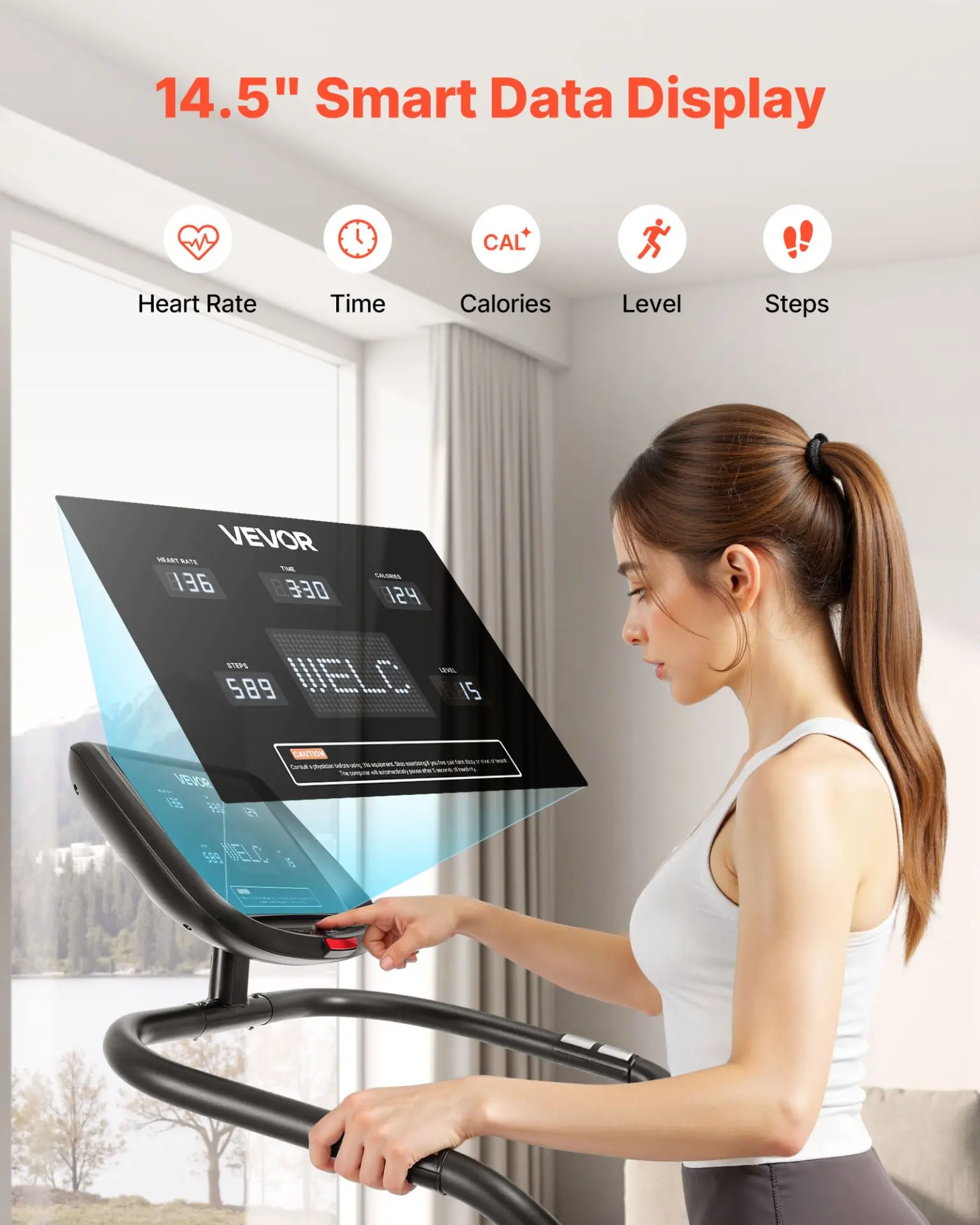 VEVOR Stair Stepper Machine, LED Screen Continuous Climbing Machines, Max Load 330 Lbs Stepping Climber for Home, 15 Speed Levels 28-168 Steps/Minute Stepmill Exercise for Cardio Lower Body - Image 2