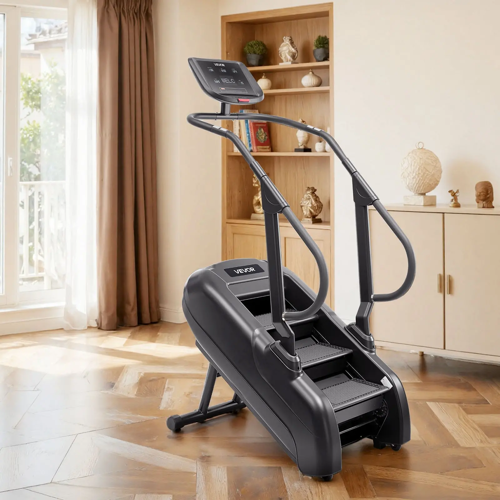 VEVOR Stair Stepper Machine, LED Screen Continuous Climbing Machines, Max Load 330 Lbs Stepping Climber for Home, 15 Speed Levels 28-168 Steps/Minute Stepmill Exercise for Cardio Lower Body - Image 7